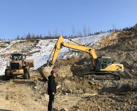 鹤岗边坡滑坡治理工程进行时